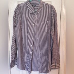 Croft & Barrow Shirt Mens M Button Down Purple White Striped